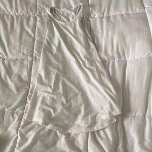White under armor tank top